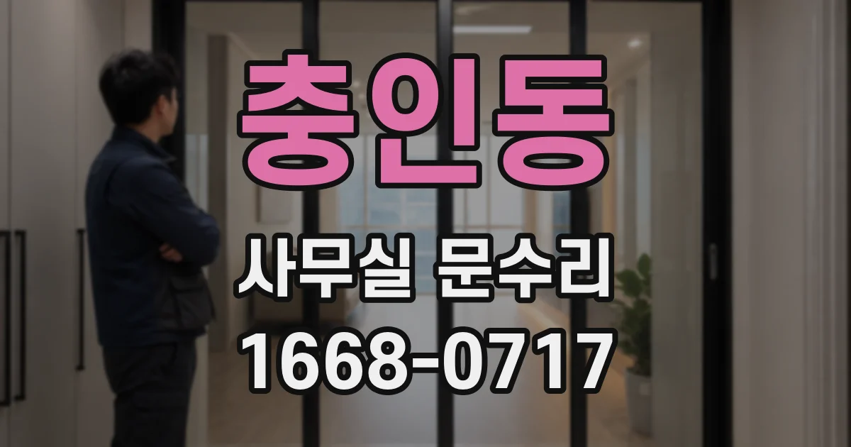 충인동 사무실 문수리