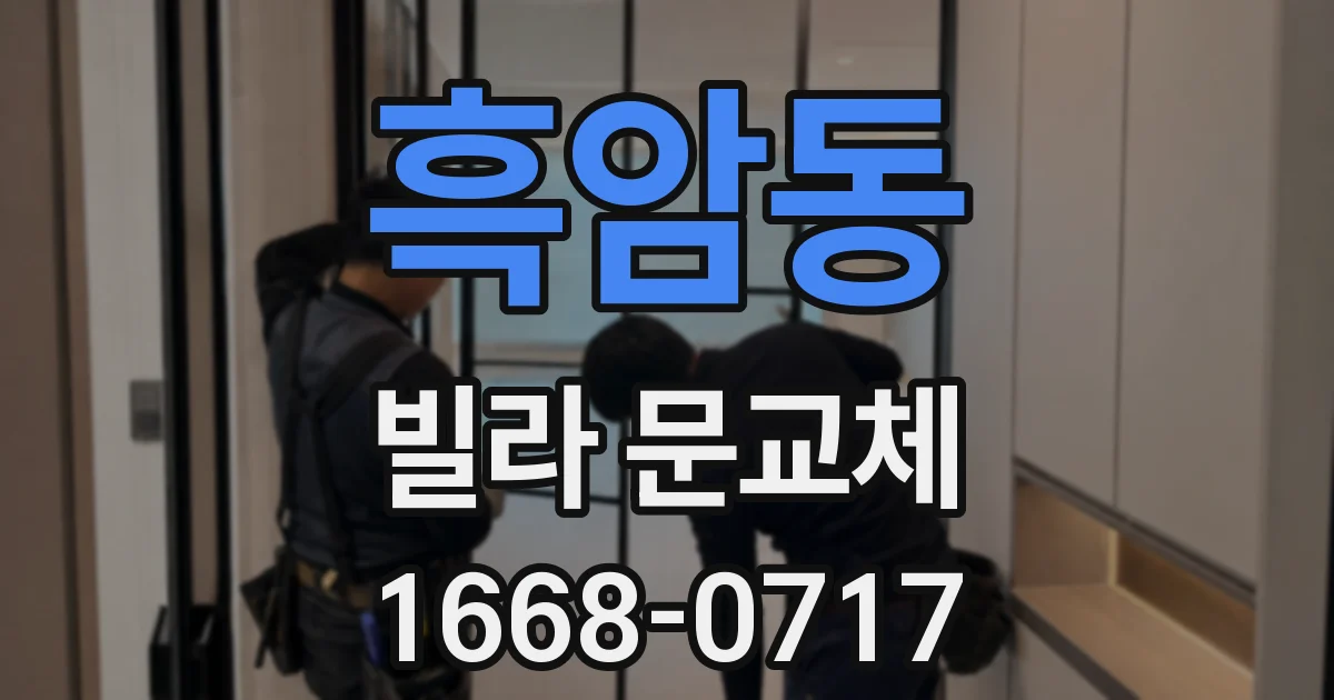 흑암동 빌라 문교체