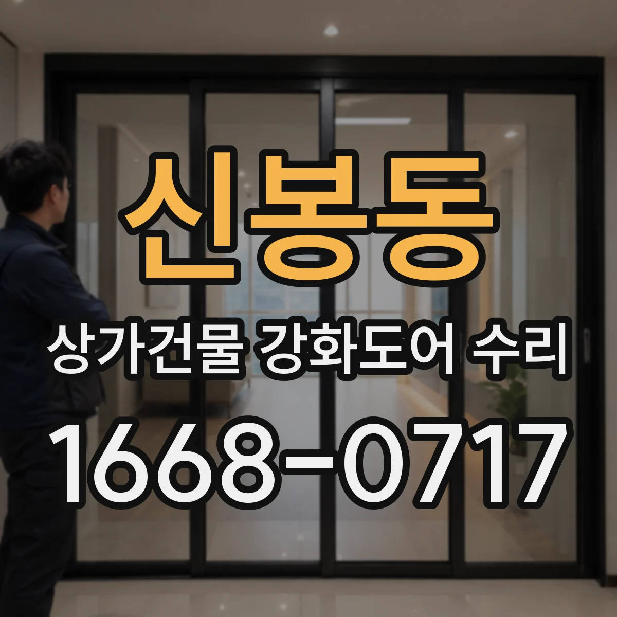 신봉동 상가건물 강화도어 수리
