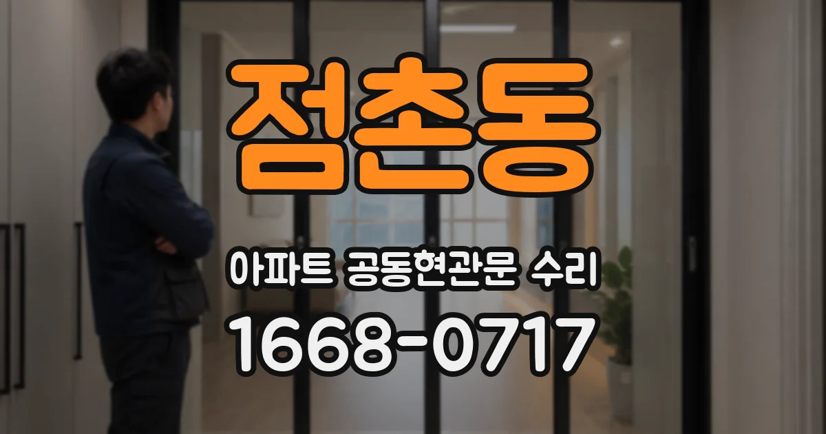 점촌동 아파트 공동현관문 수리