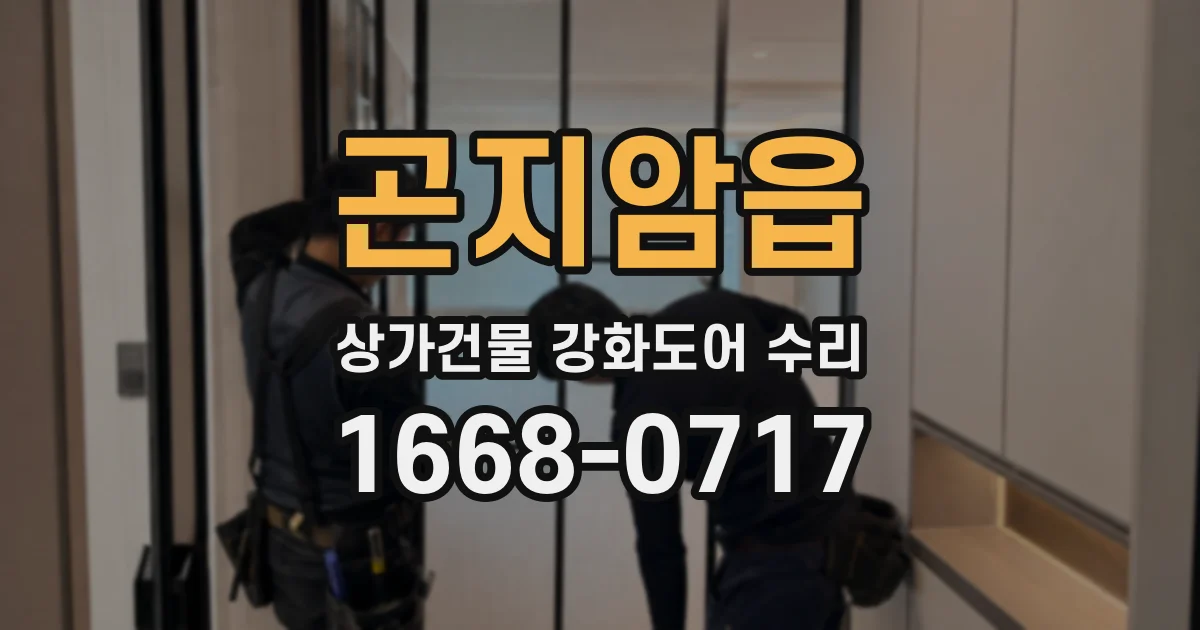 곤지암읍 상가건물 강화도어 수리