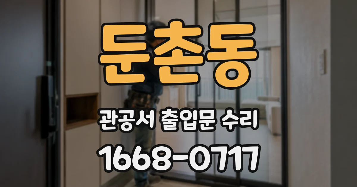 둔촌동 관공서 출입문 수리