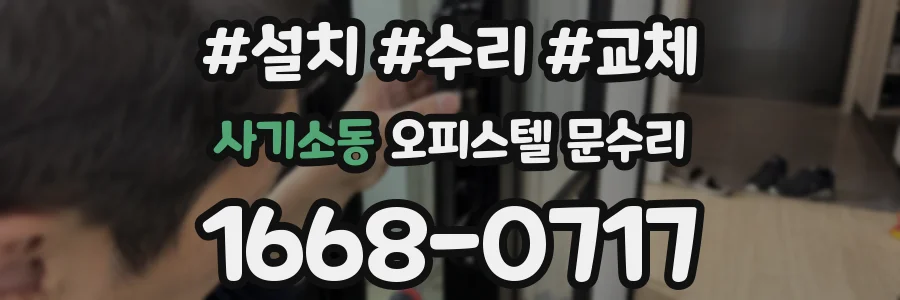 사기소동 오피스텔 문수리