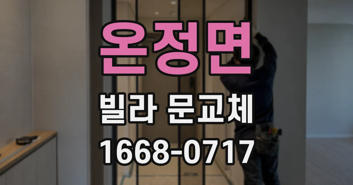 온정면 빌라 문교체
