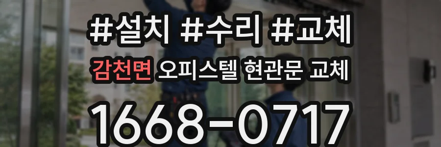 감천면 오피스텔 현관문 교체