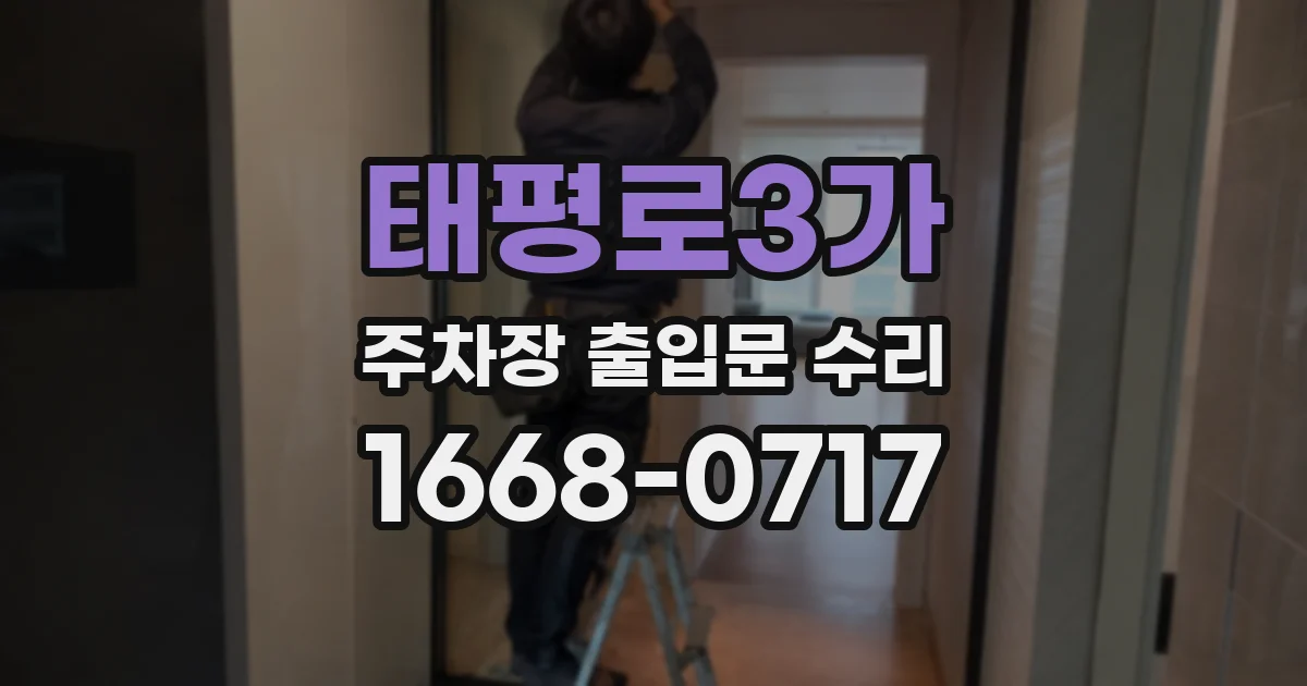 태평로3가 주차장 출입문 수리