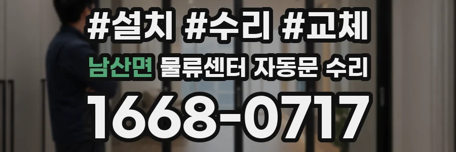 남산면 물류센터 자동문 수리