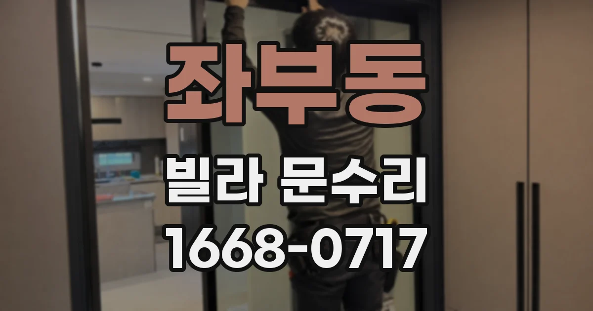 좌부동 빌라 문수리