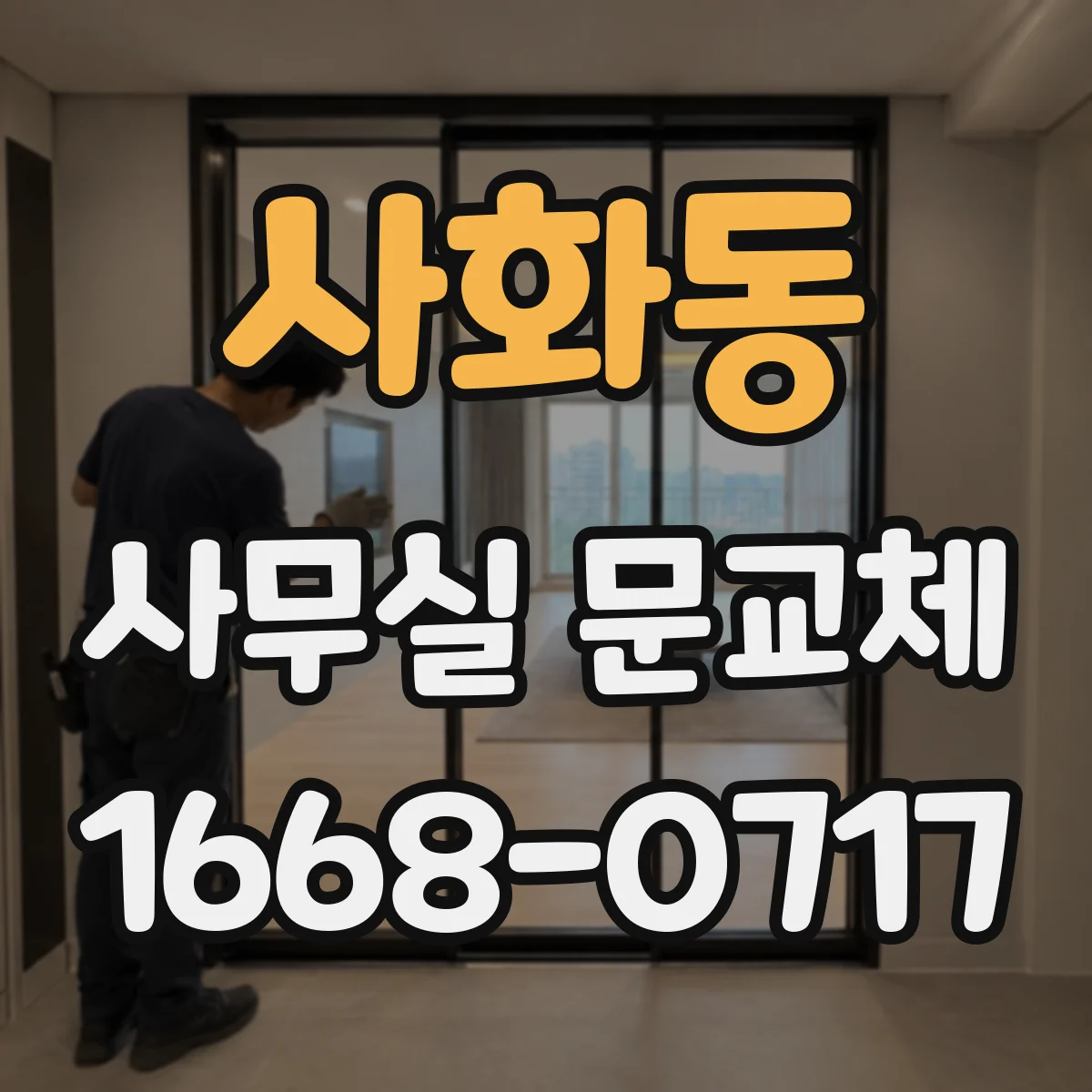 사화동 사무실 문교체