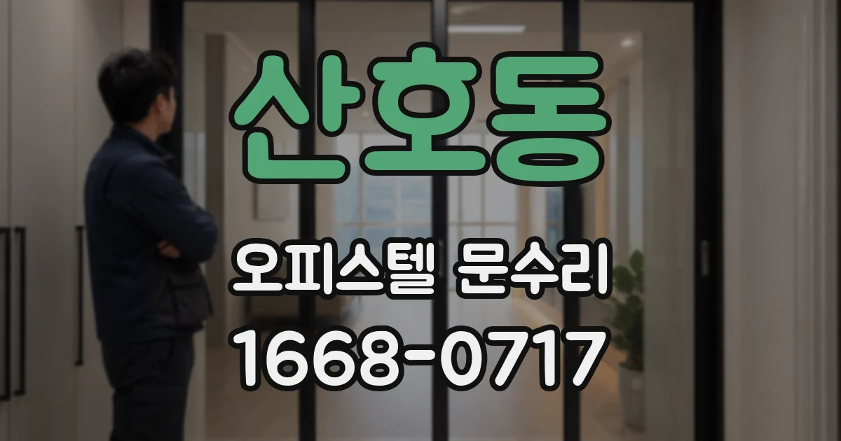 산호동 오피스텔 문수리