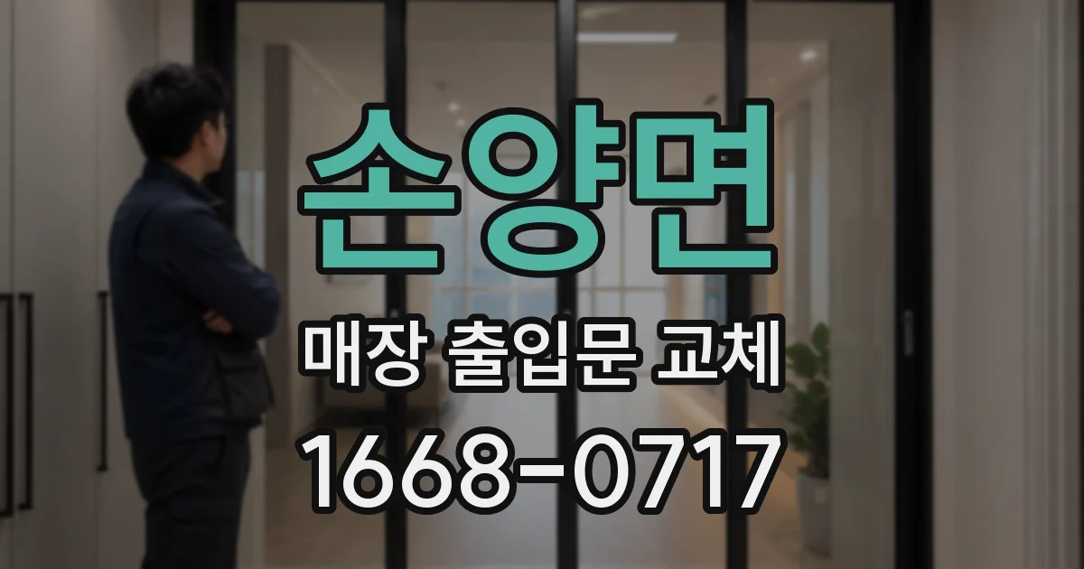 손양면 매장 출입문 교체