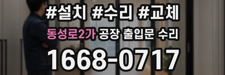 동성로2가 공장 출입문 수리