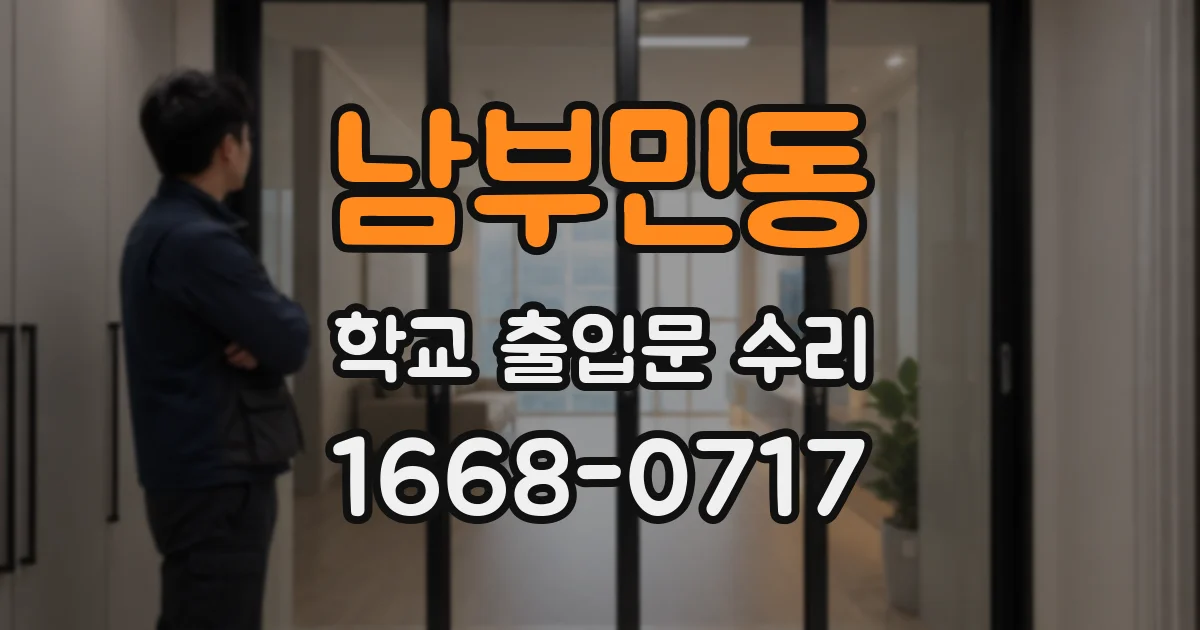 남부민동 학교 출입문 수리