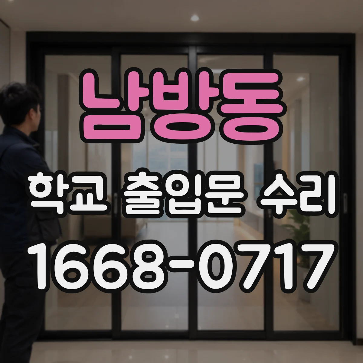 남방동 학교 출입문 수리