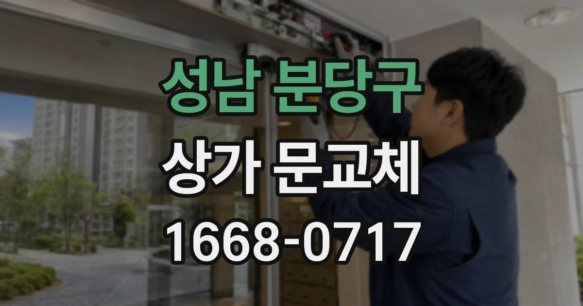 성남 분당구 상가 문교체