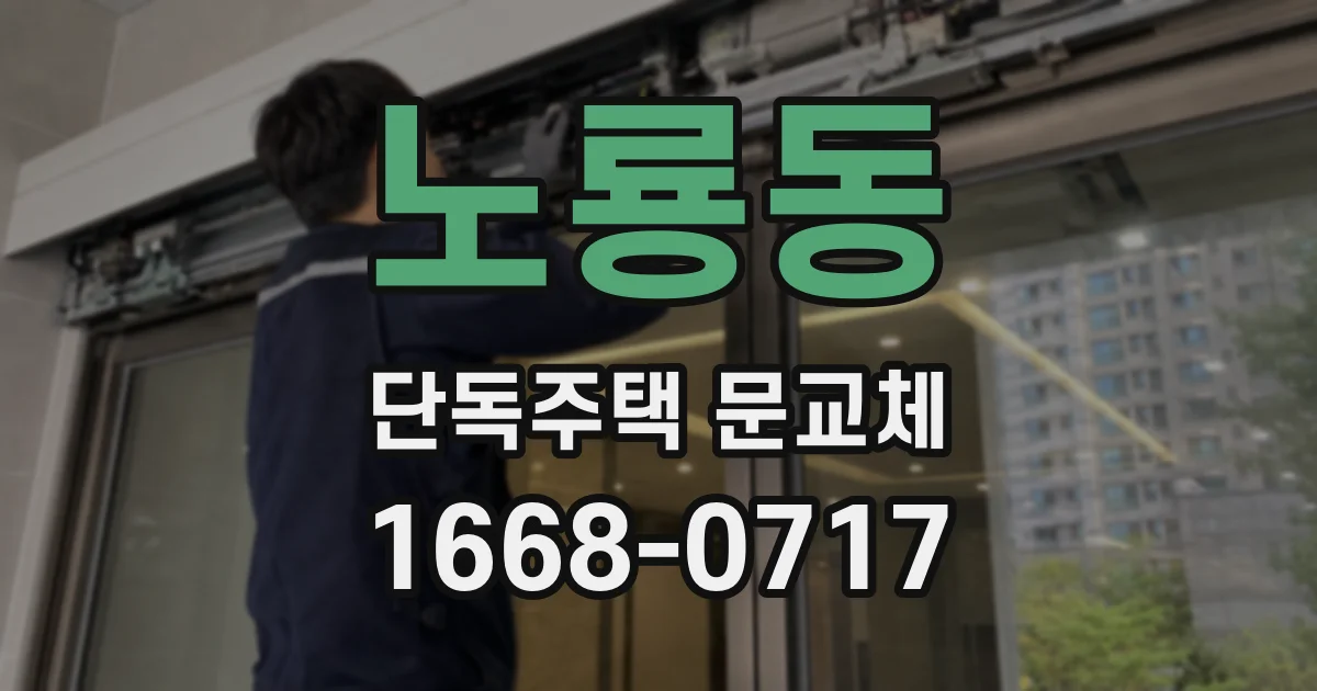 노룡동 단독주택 문교체