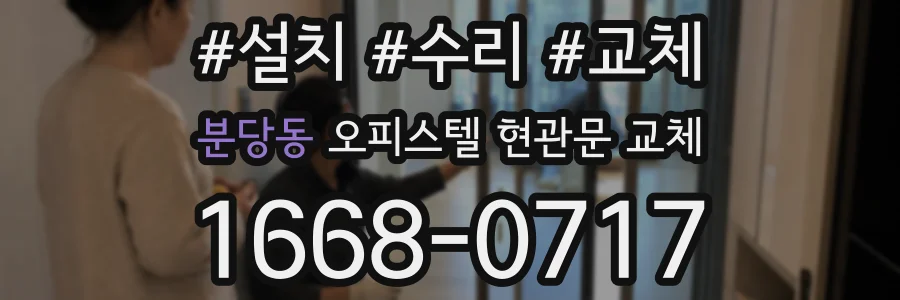 분당동 오피스텔 현관문 교체