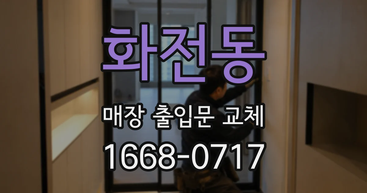 화전동 매장 출입문 교체