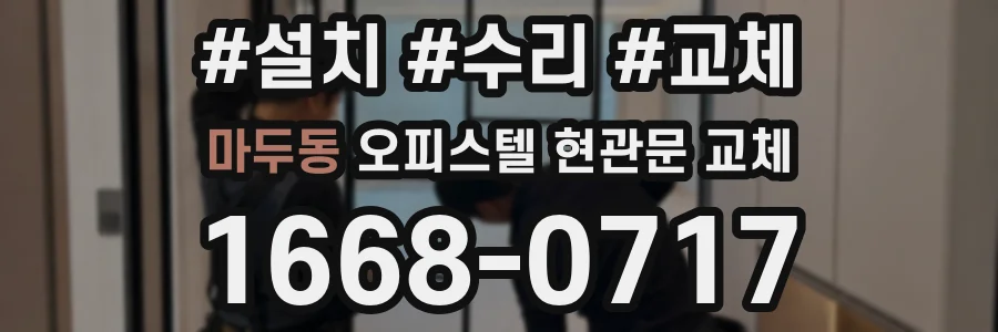 마두동 오피스텔 현관문 교체