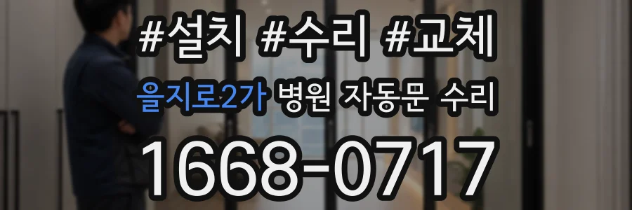 을지로2가 병원 자동문 수리