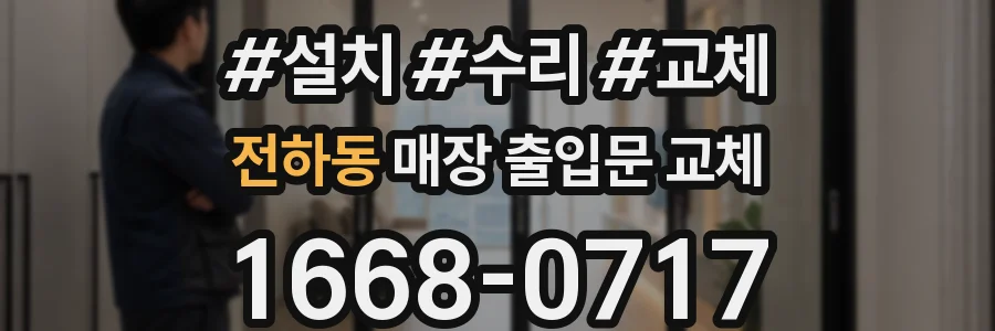 전하동 매장 출입문 교체