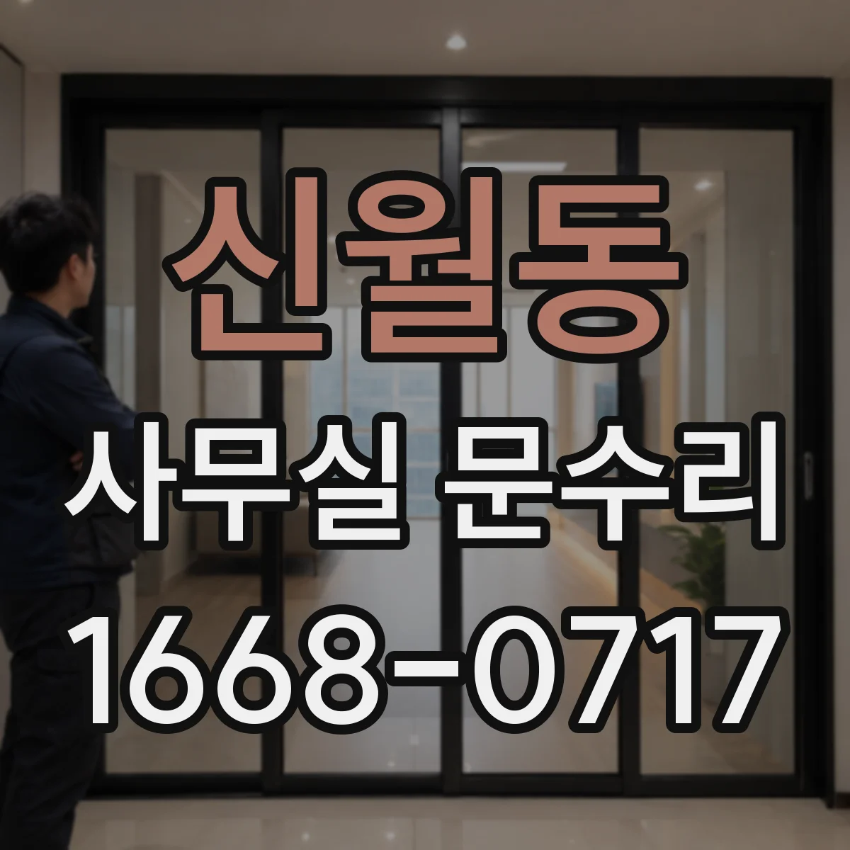 신월동 사무실 문수리