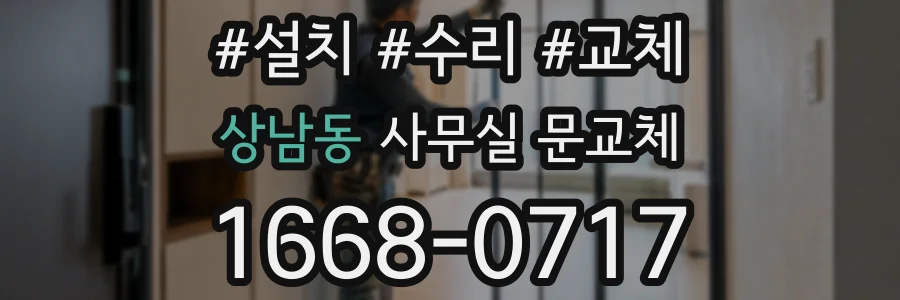 상남동 사무실 문교체