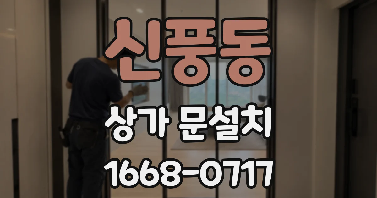 신풍동 상가 문설치
