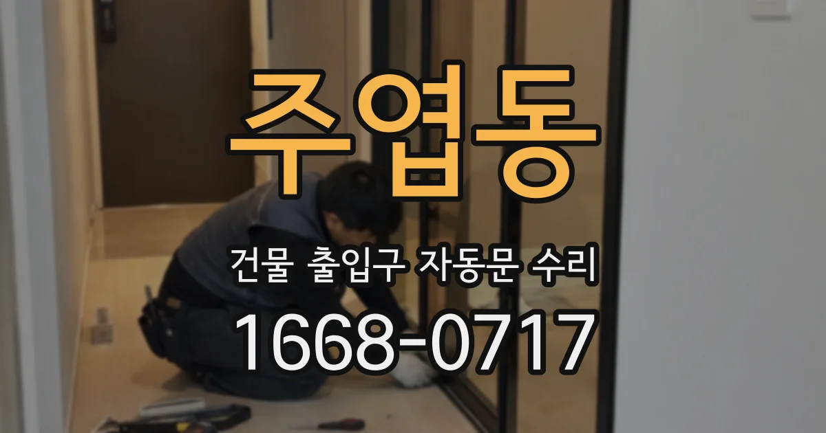 주엽동 건물 출입구 자동문 수리