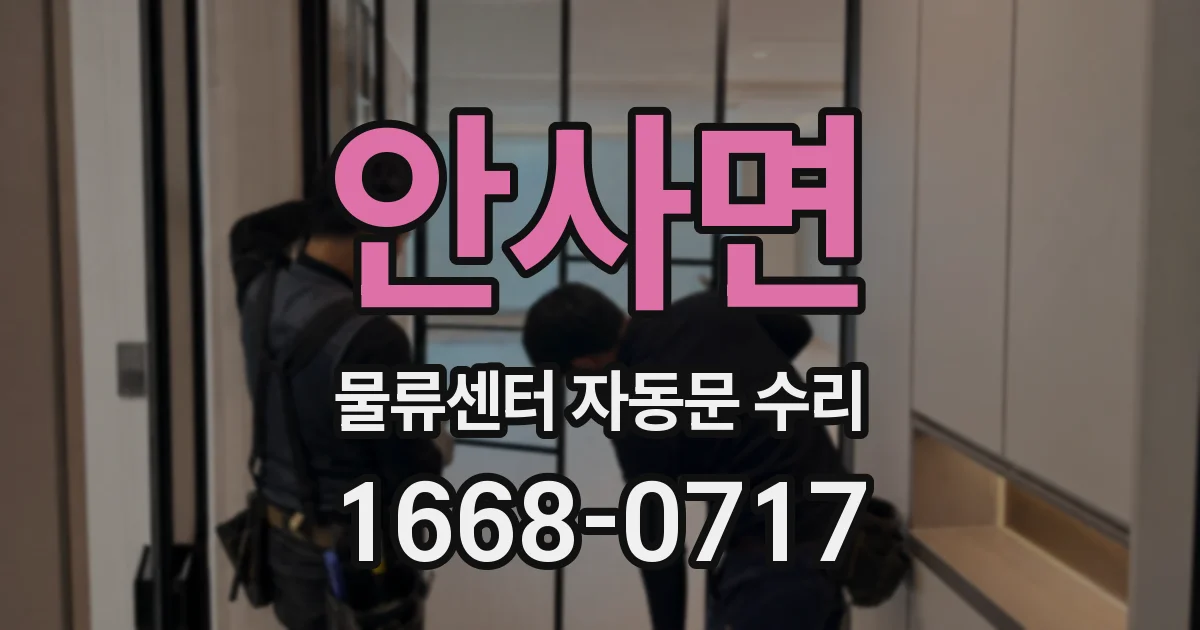 안사면 물류센터 자동문 수리