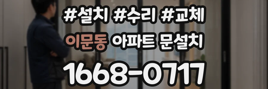 이문동 아파트 문설치