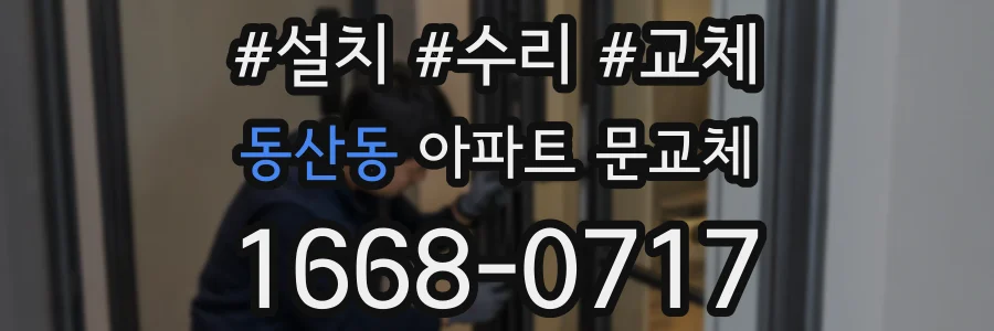 동산동 아파트 문교체