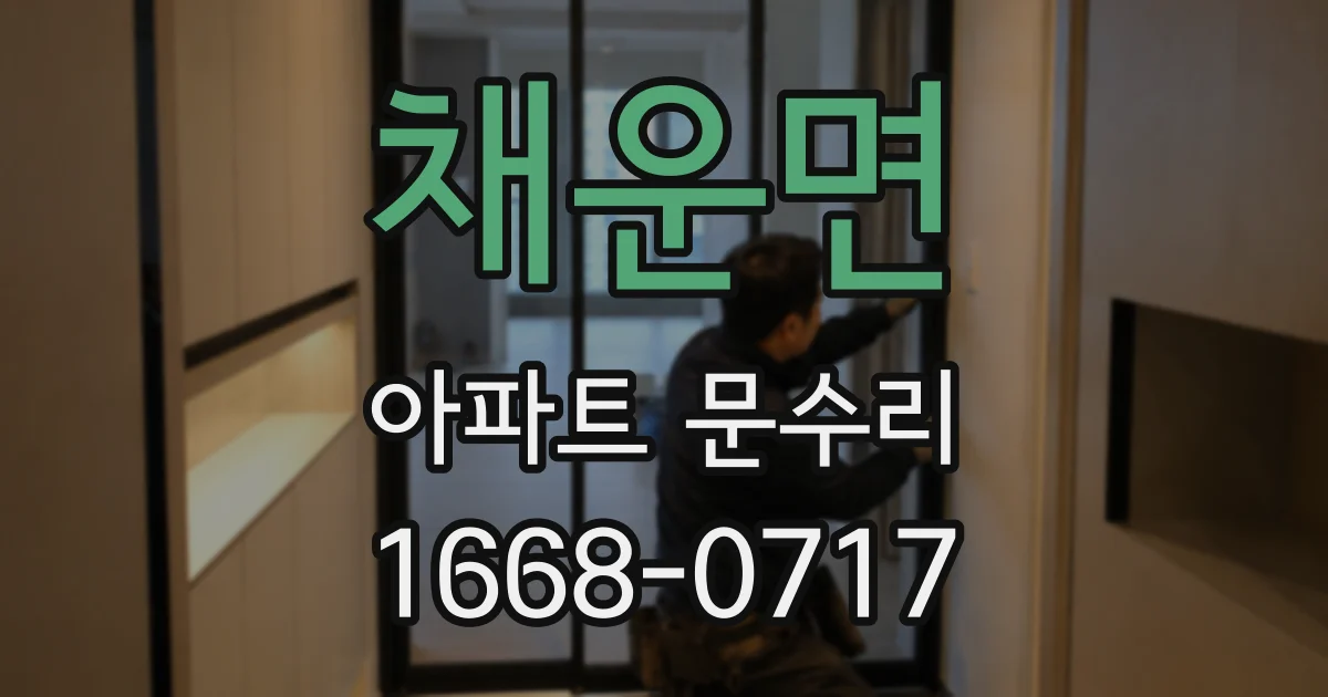 채운면 아파트 문수리