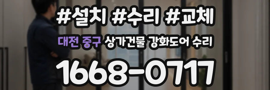 대전 중구 상가건물 강화도어 수리