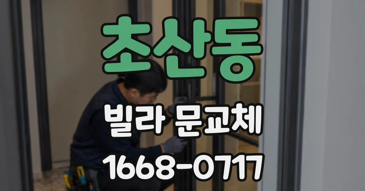 초산동 빌라 문교체