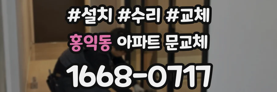 홍익동 아파트 문교체
