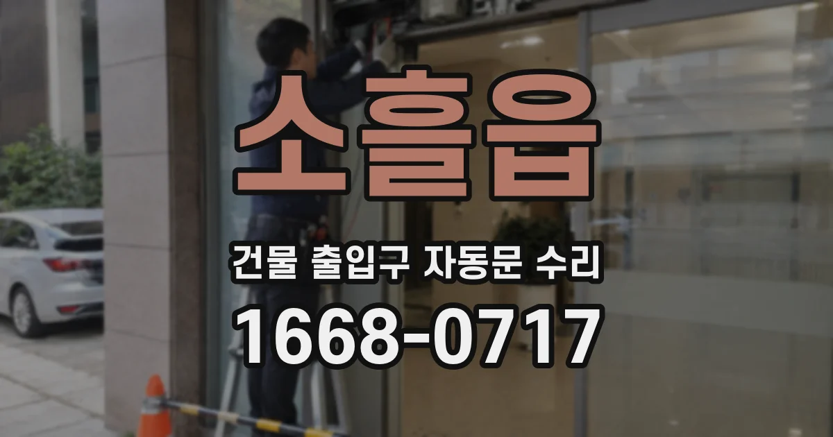 소흘읍 건물 출입구 자동문 수리