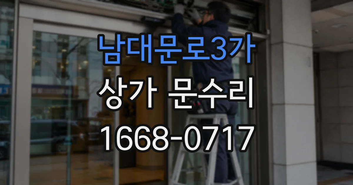 남대문로3가 상가 문수리