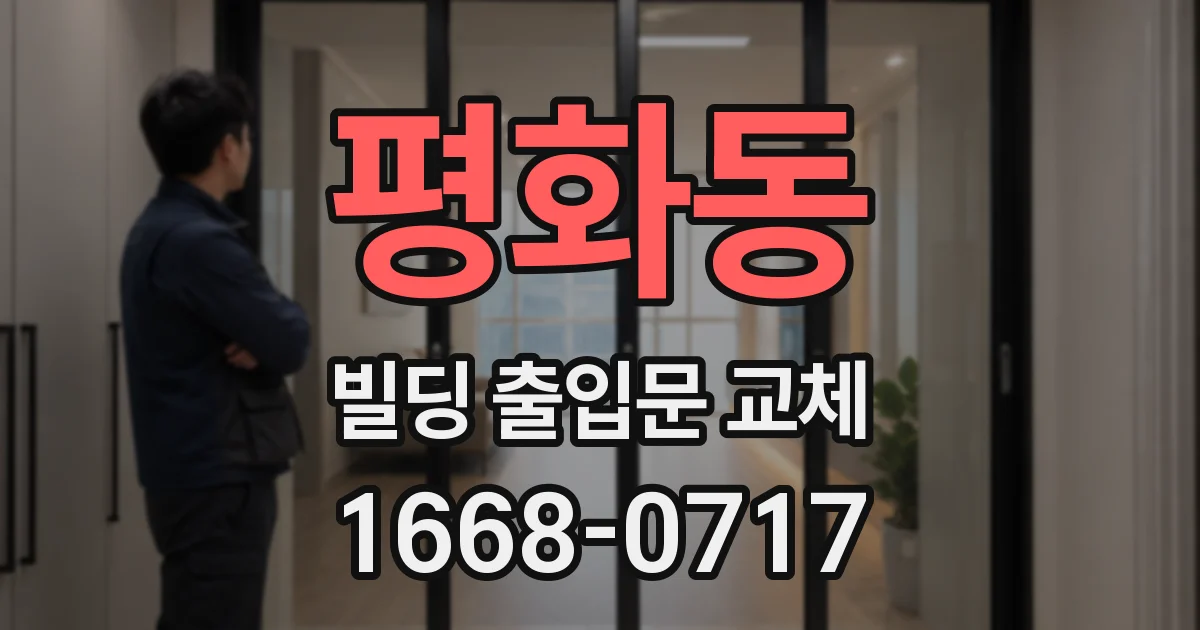 평화동 빌딩 출입문 교체