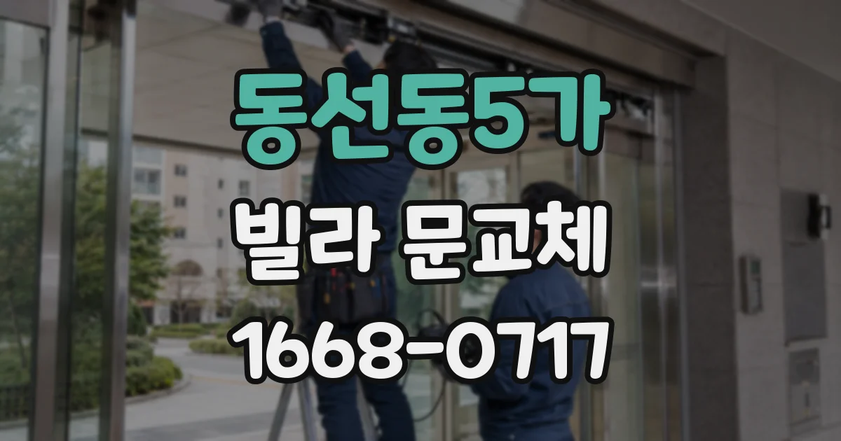 동선동5가 빌라 문교체