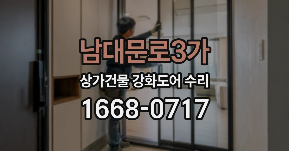 남대문로3가 상가건물 강화도어 수리