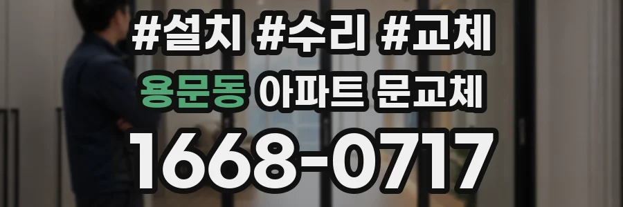 용문동 아파트 문교체