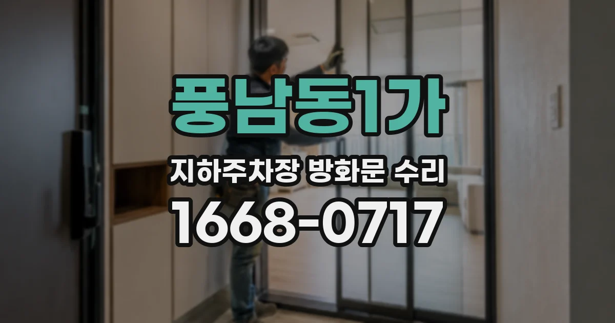 풍남동1가 지하주차장 방화문 수리