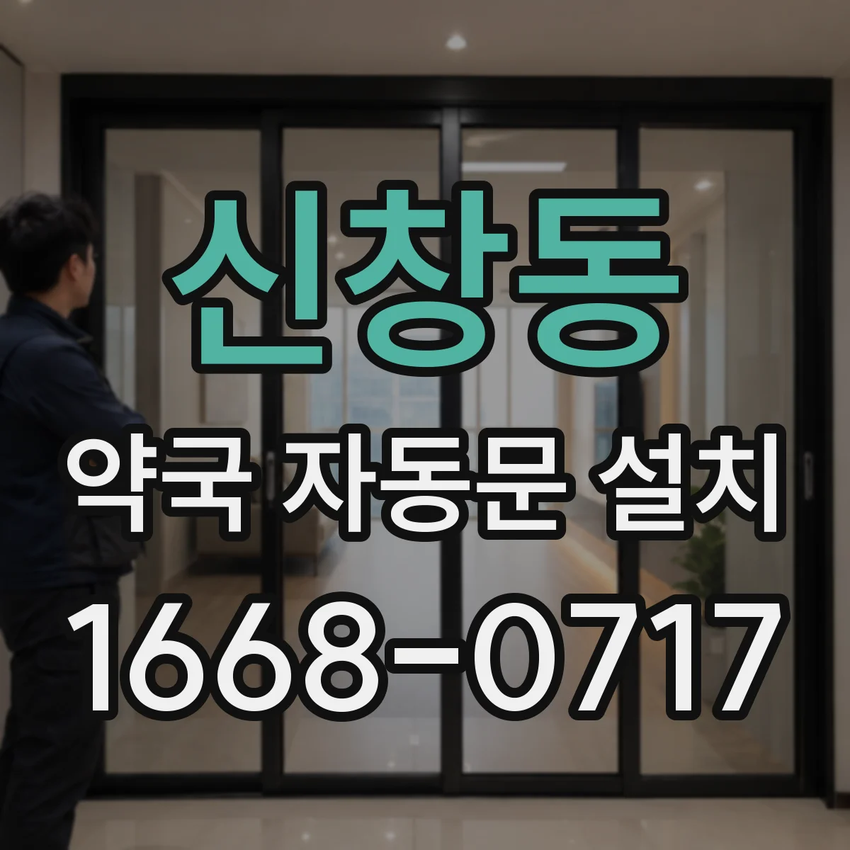 신창동 약국 자동문 설치