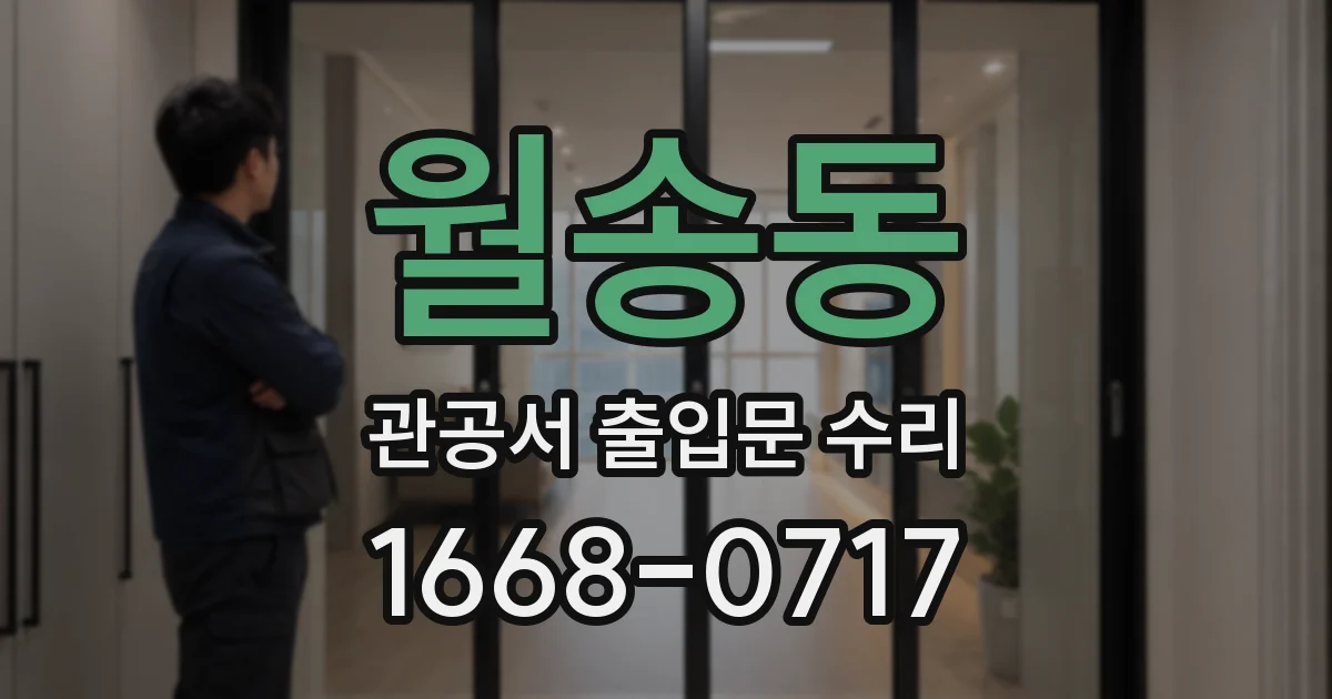 월송동 관공서 출입문 수리