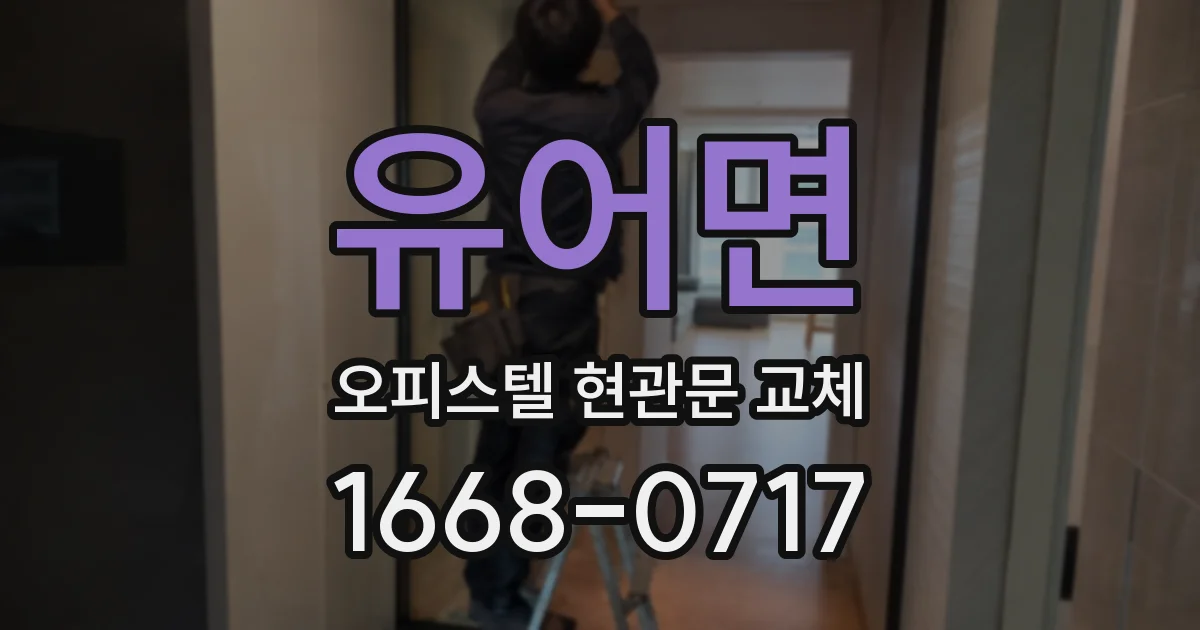 유어면 오피스텔 현관문 교체