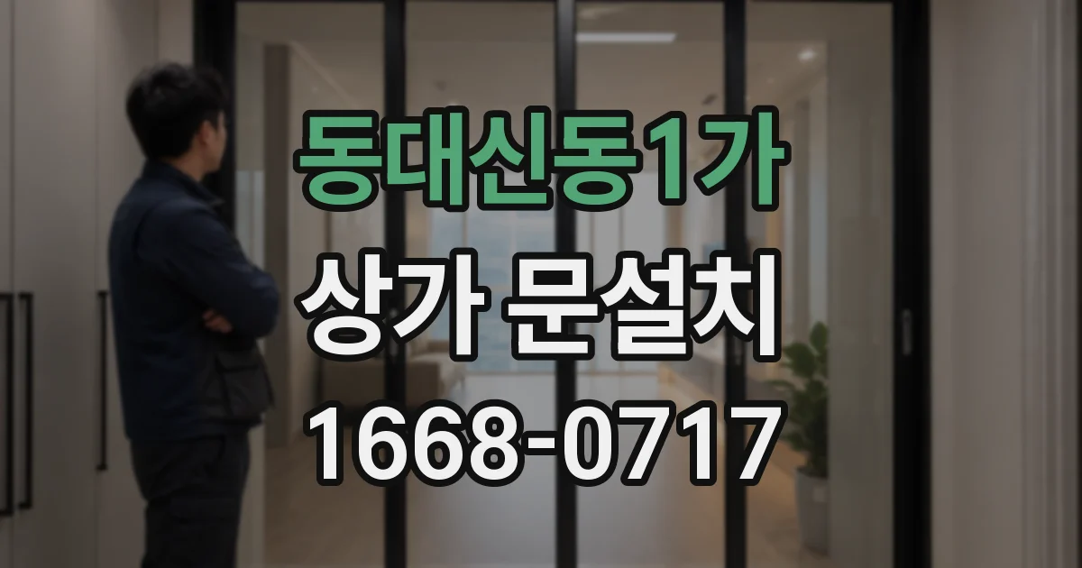 동대신동1가 상가 문설치