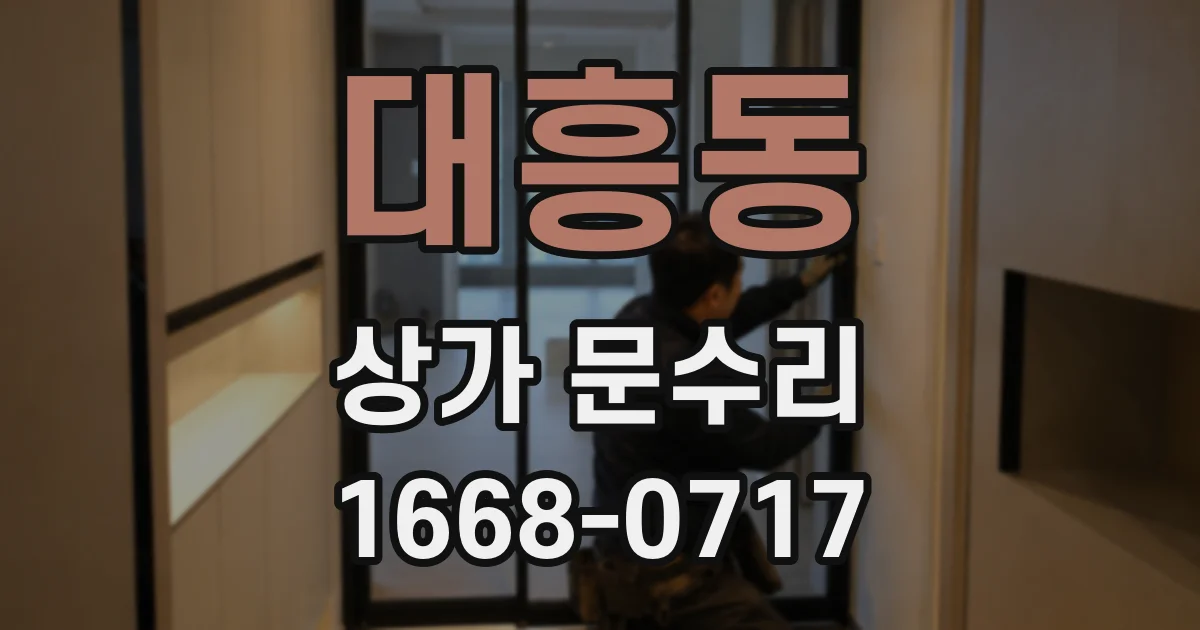 대흥동 상가 문수리