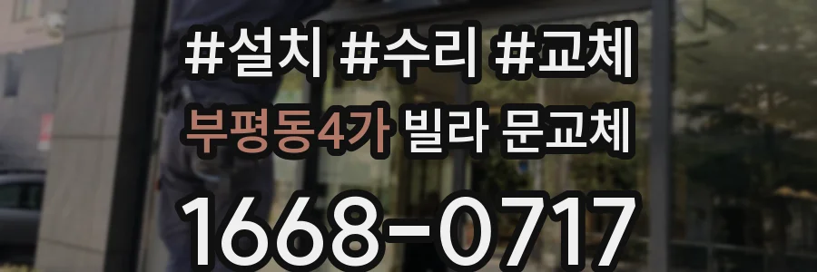 부평동4가 빌라 문교체