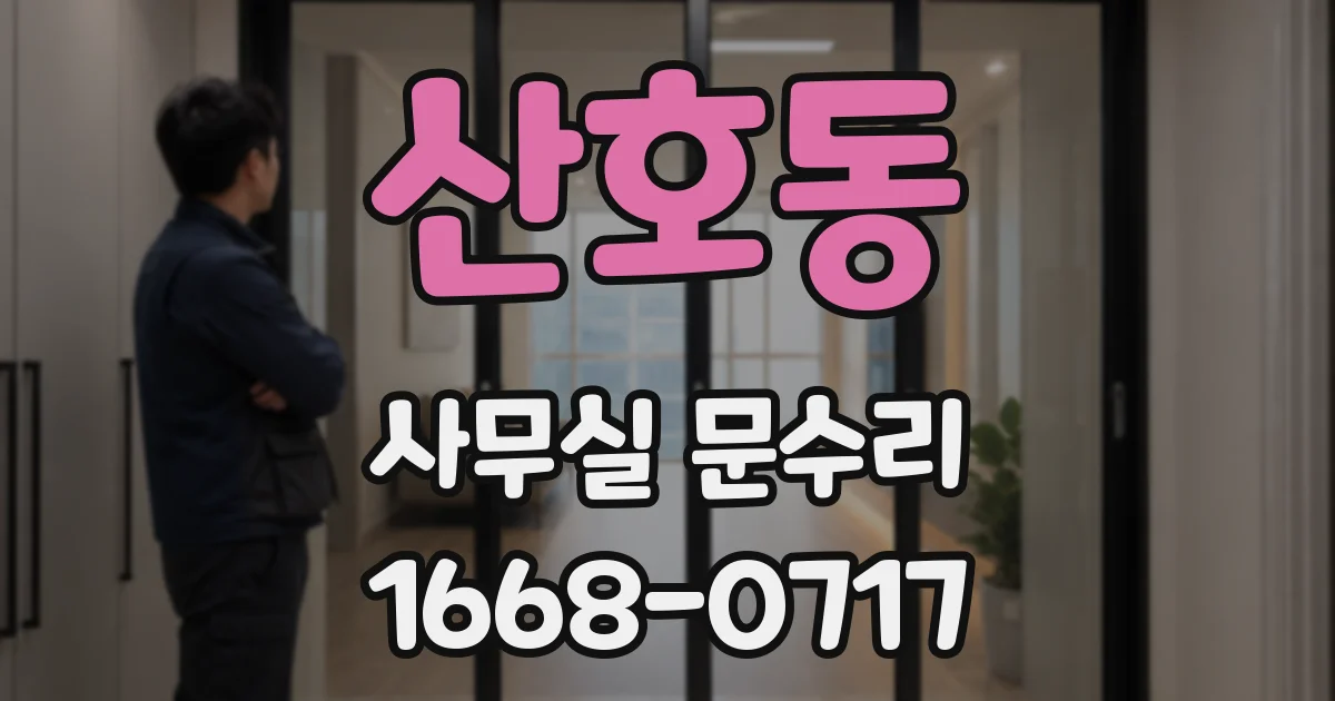 산호동 사무실 문수리